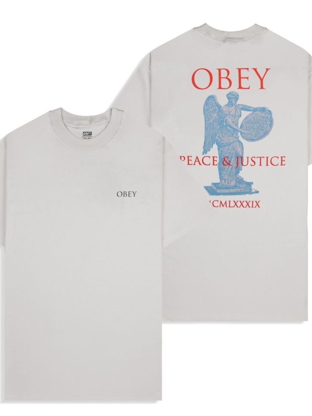 Obey Men’s White Peace & Justice Graphic T-Shirt